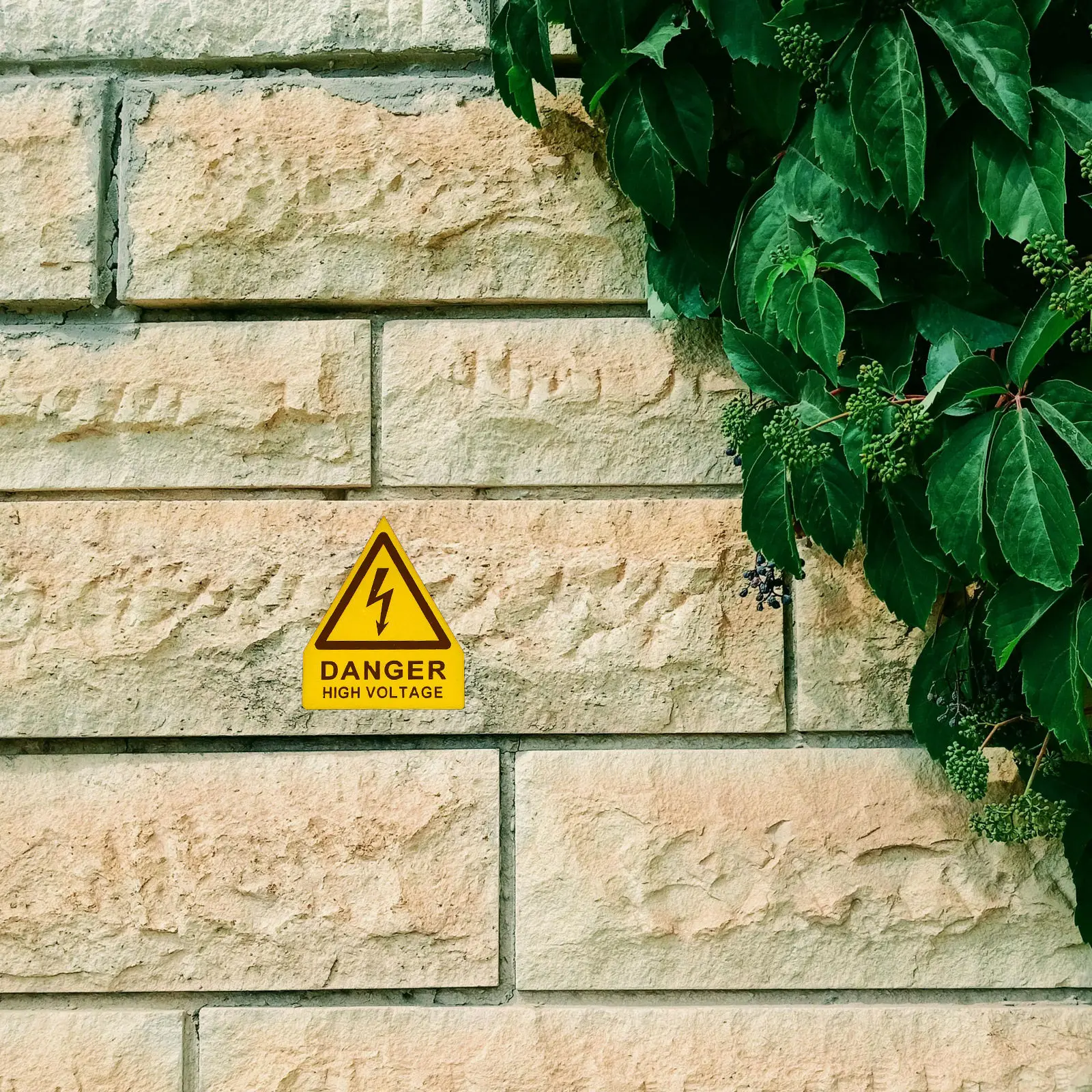 6Pcs Industrial Safety Signs For Construction Site Warning Sign Electric Engine High Voltage Danger Yellow Triangle