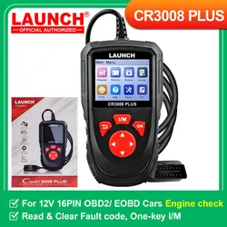 LAUNCH X431 CR3008 PLUS Full OBD2 Diagnostic Tools Car OBD OBD2 Automotive Scanner Check Engine Battery Free Update Online