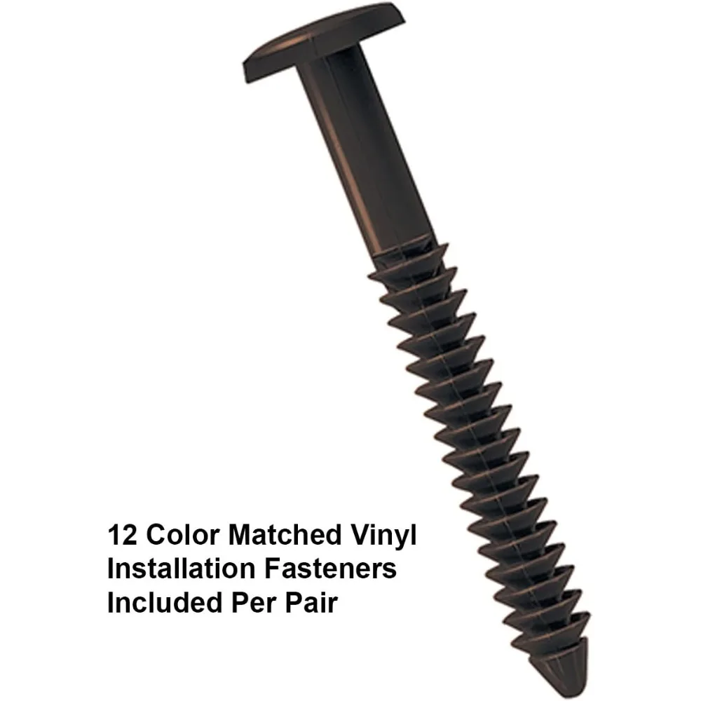 15 Inch x 67 Inch Standard Raised Panel Exterior Vinyl Shutter,  (Pair)