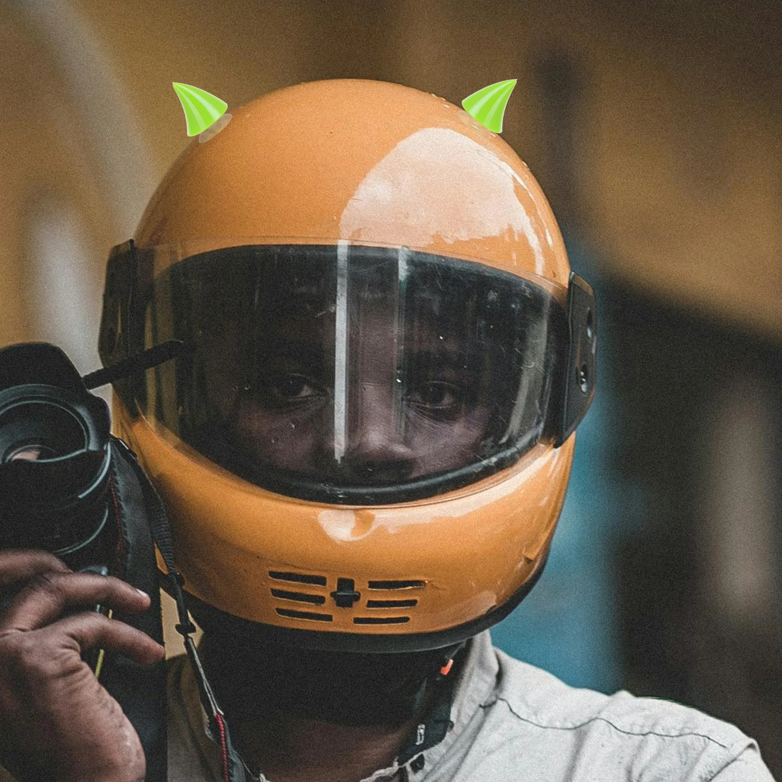 

2Pcs Horn Decorations Suction Cup Design Stylish Motorcycle Accessories Wide Application Horns for Car