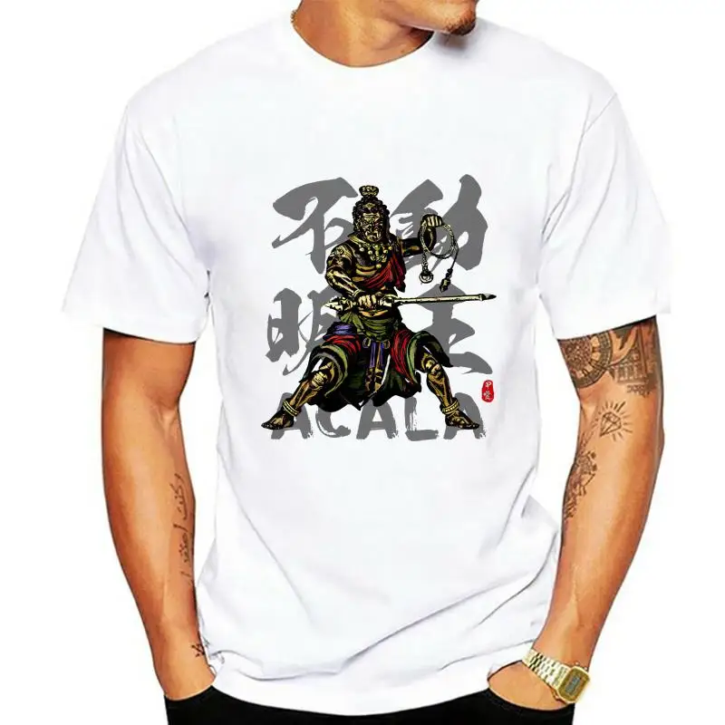 Men t-shirt Acala   Fudo Myo o Calligraphy Art tshirt Women t shirt