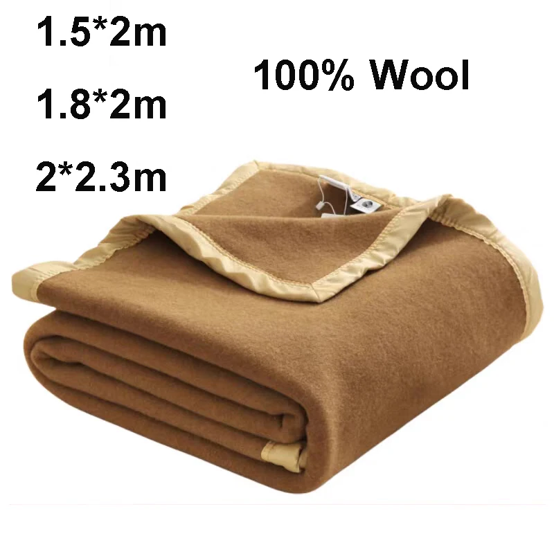 

1.5*2/1.8*2/2*2.3m Wool Blankets 100% Fleece Blanket Sleeping Warm Comforter For Winter Adult Children Bedding Office Travel