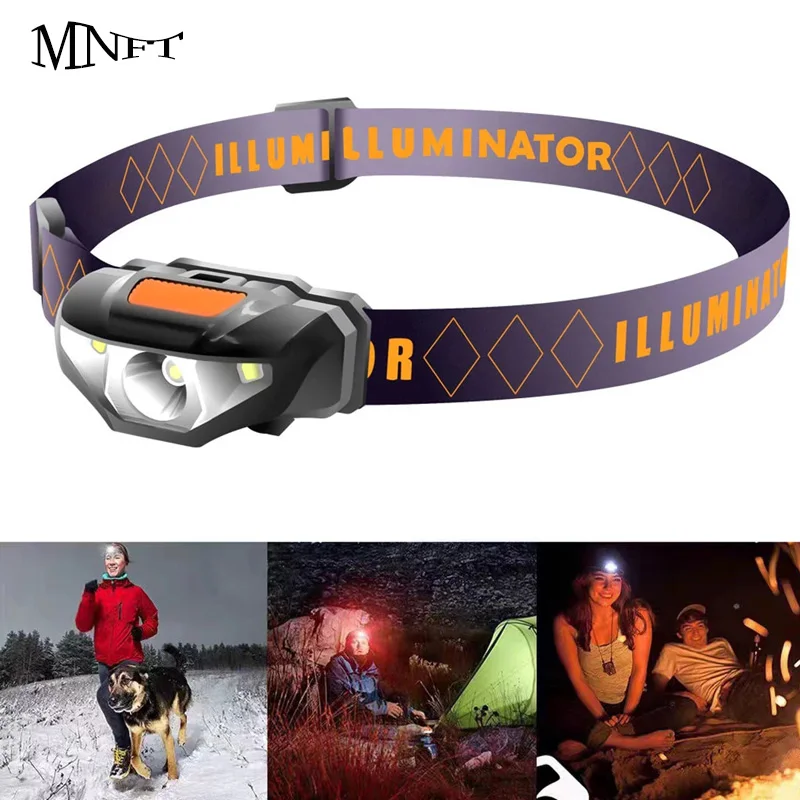 MNFT 1Pcs Outdoor Sport Emergency Headlight LED White Light Headlamp for Fishing Camping