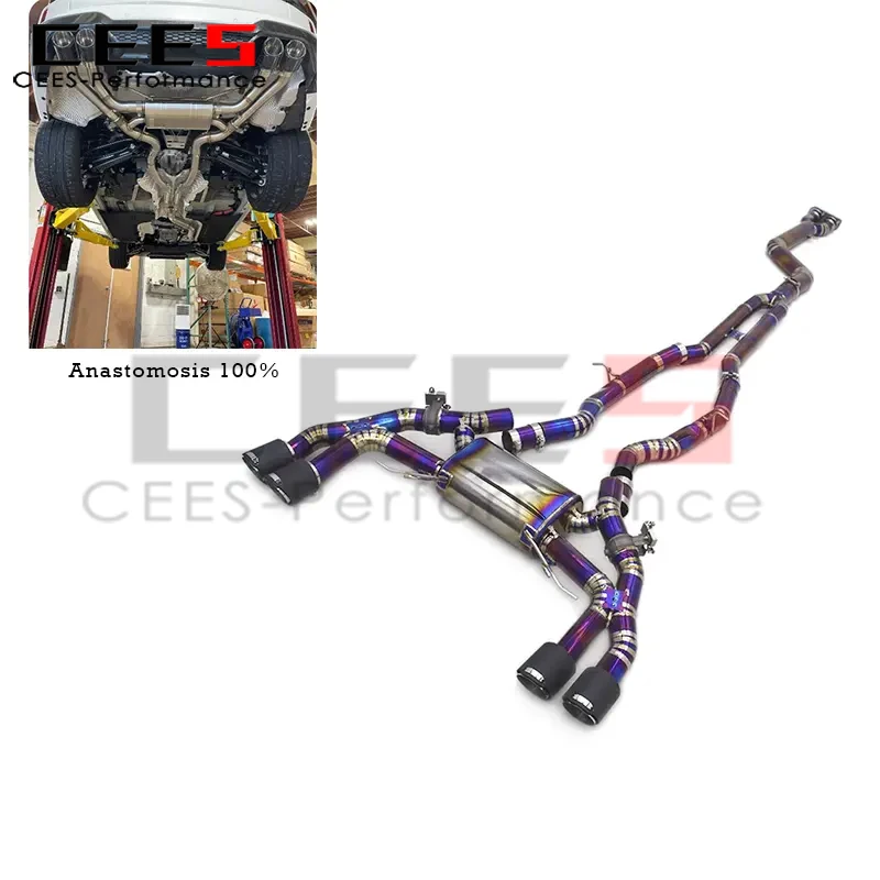 CEES Single Mid Pipe for BMW X3M/X4M F97/F98 3.0T 2019-2023 OEM Valve Muffler Catback Exhaust System