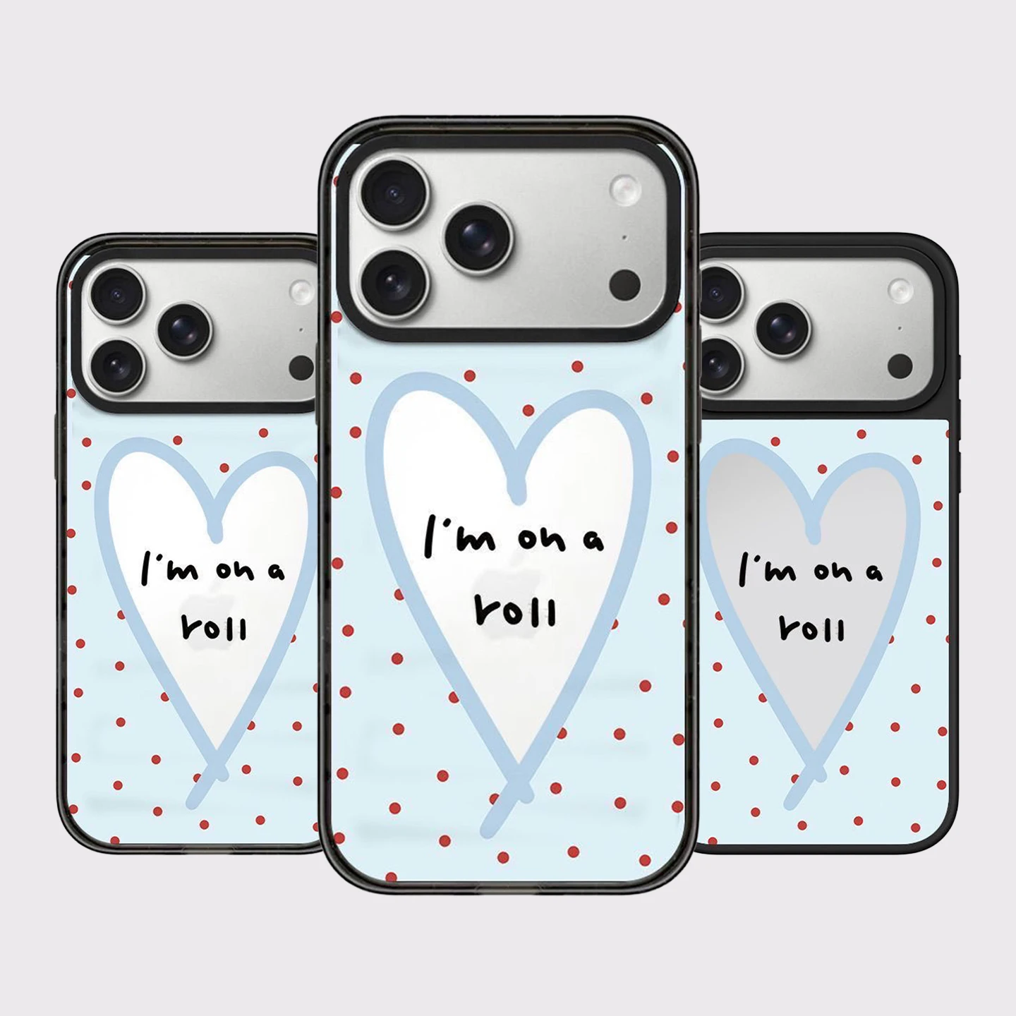 

Blue Dots Heart Magnetic Cover for IPhone 12 13 14 15 16 17 Pro Max Case for IPhone 17 Air