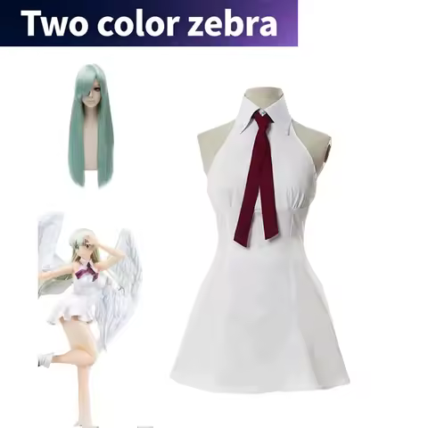 Anime The Seven Deadly Sins Wrath of The Gods Cosplay Costume Elizabeth Liones Women White Sleeveless Dress Halloween Outfit