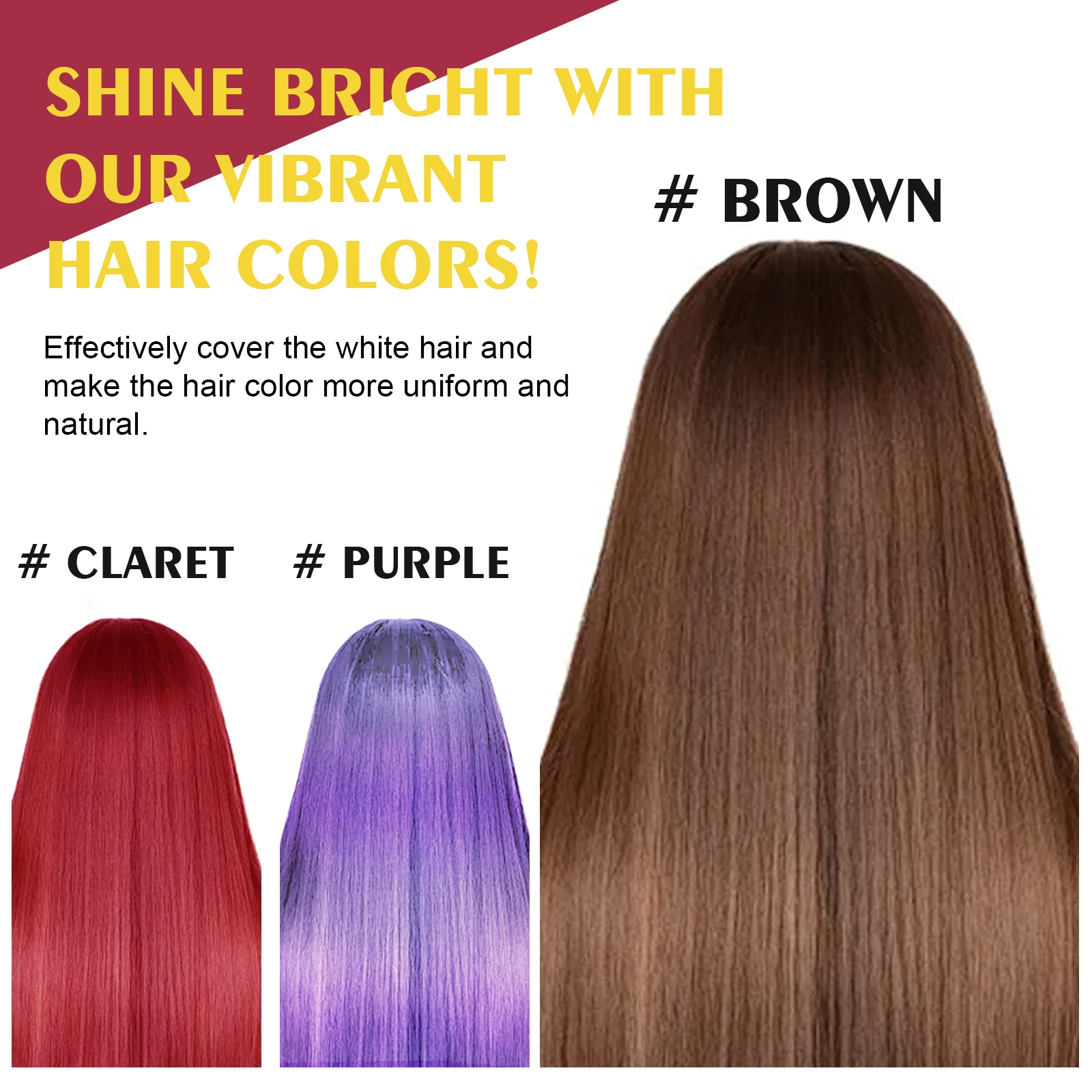 5 สีย้อมผมแชมพู 3in1 Rapid ย้อมผมซ่อมแห้งทําความสะอาดบํารุงรากผมฟื้นฟูสีดําแชมพู