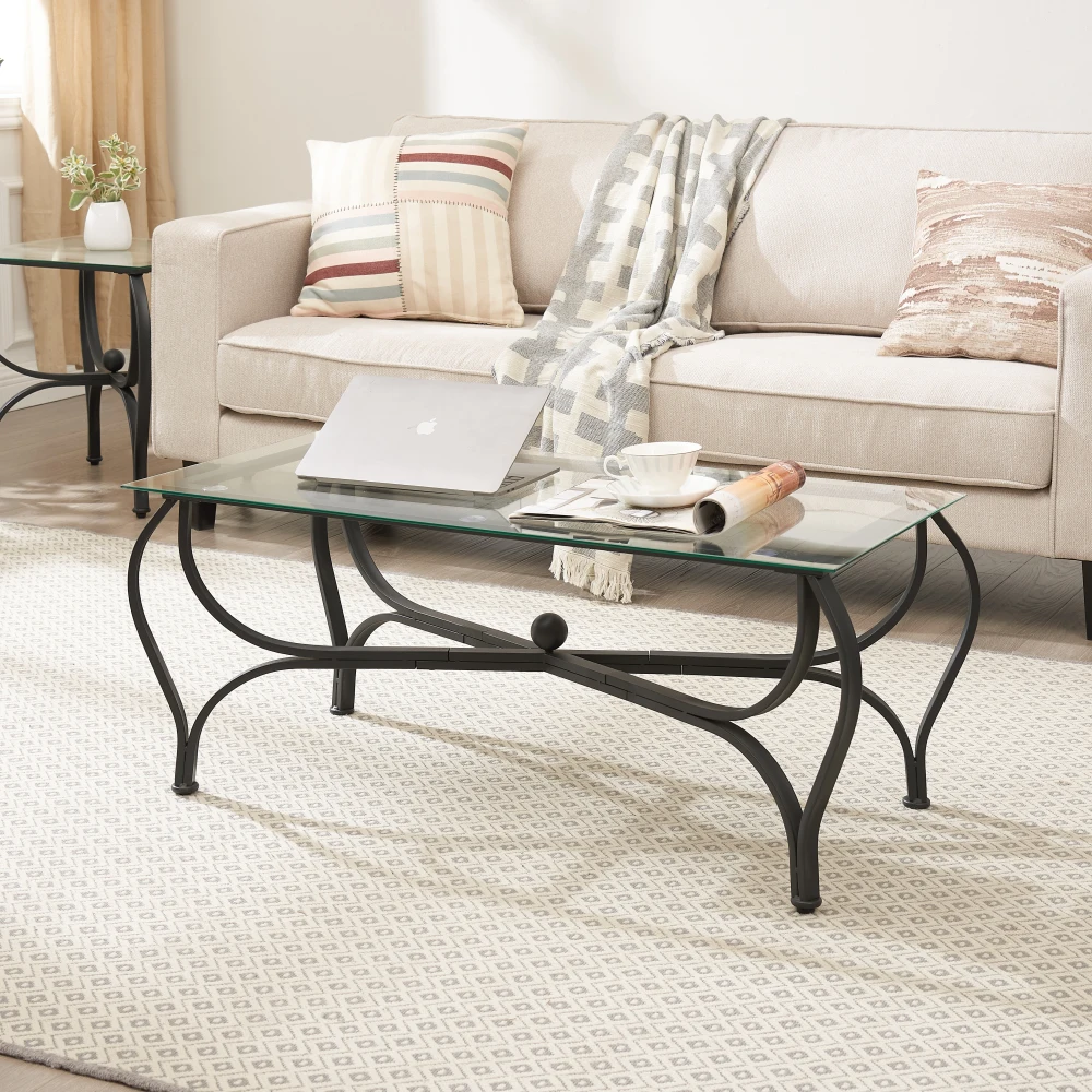 3-Piece retangular Coffee Table Set, Decoração Coffee Table, 2 Mesas Square End, Universal Projetado Mesa de Café