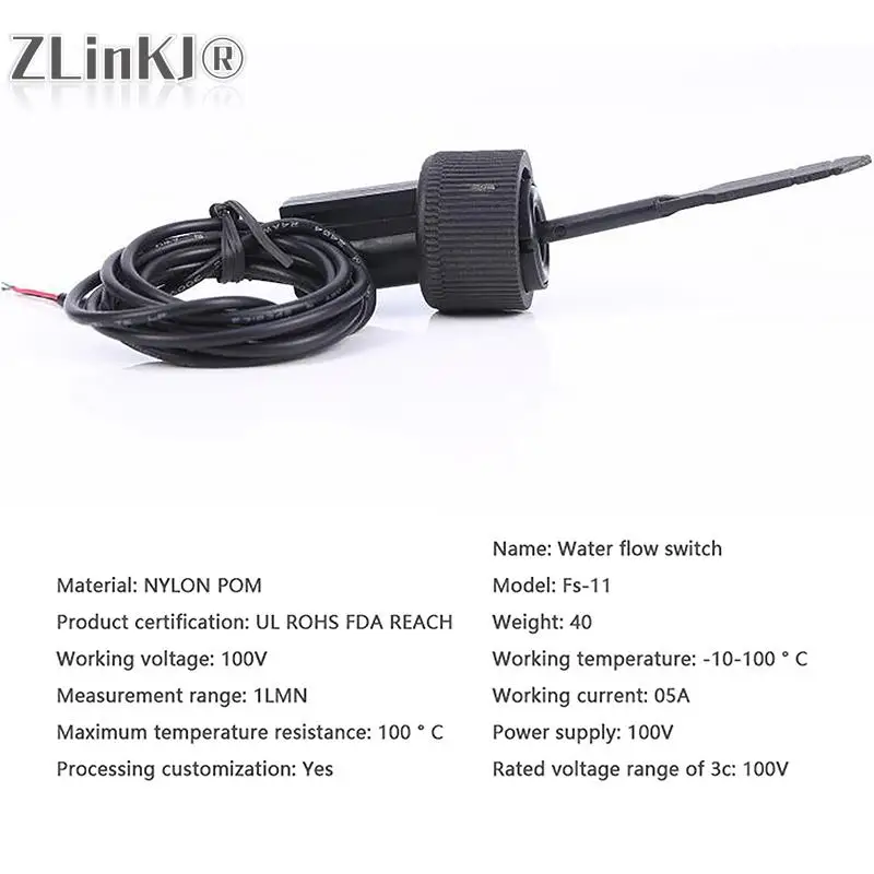 High Quality Water Paddle Flow Switch Female Thread Connecting Sensor For Heat Pump Water Heater Air Conditioner Durable