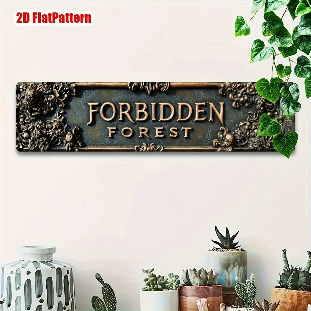 2D Flat 1pc Vintage Aluminum Wall Art, 