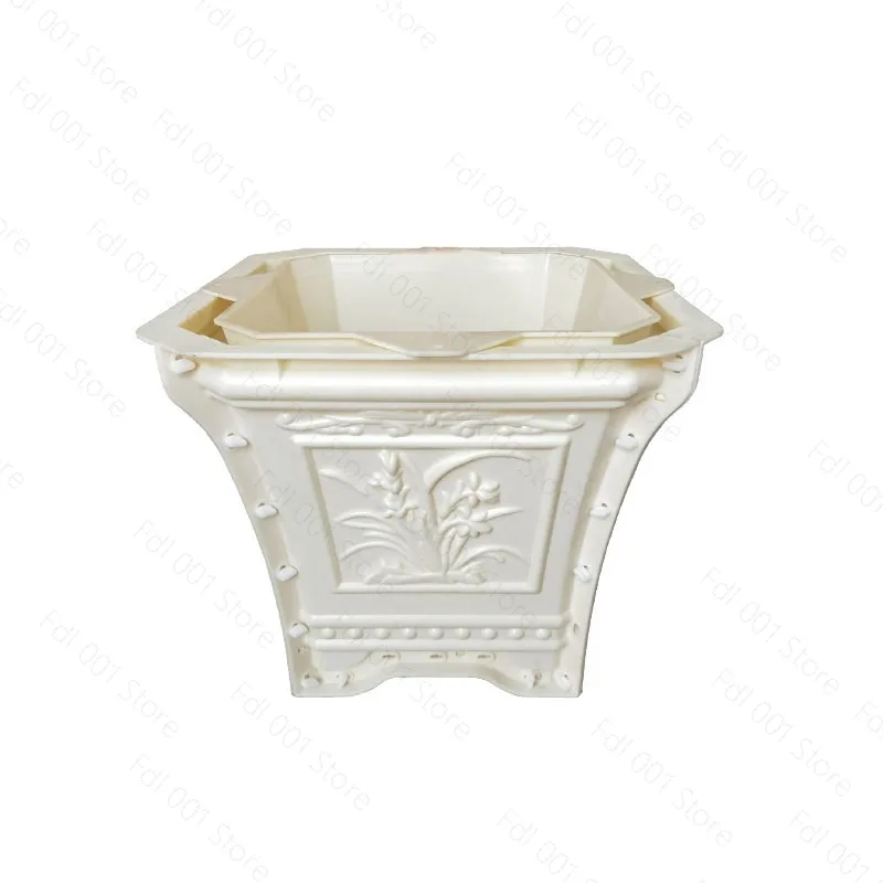 Cement Flowerpot Mold Casting Diy Planter Mold Decorative Plants Pot Mold Plastic Planter Unique Epoxy  Flower Pot
