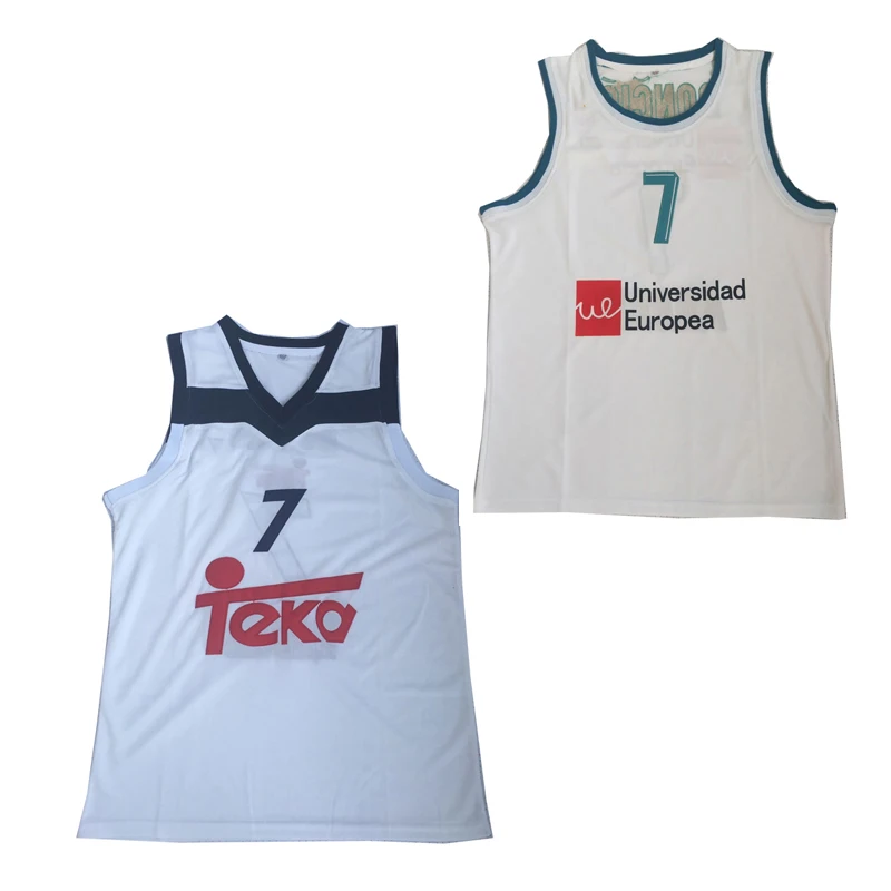 Basketball Jerseys TEKA 7 DONCIC Jersey Sewing Embroidery Outdoor Sports High-quality Blue White 2023 New