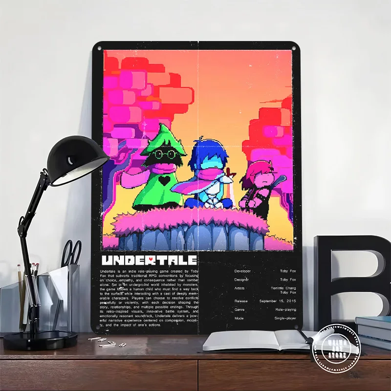 Undertale Game Metal Poster Custom Wall Art Retro Vintage Tinplate Signs for Man Cave Bar Accessories Bedroom Decoration Gaming