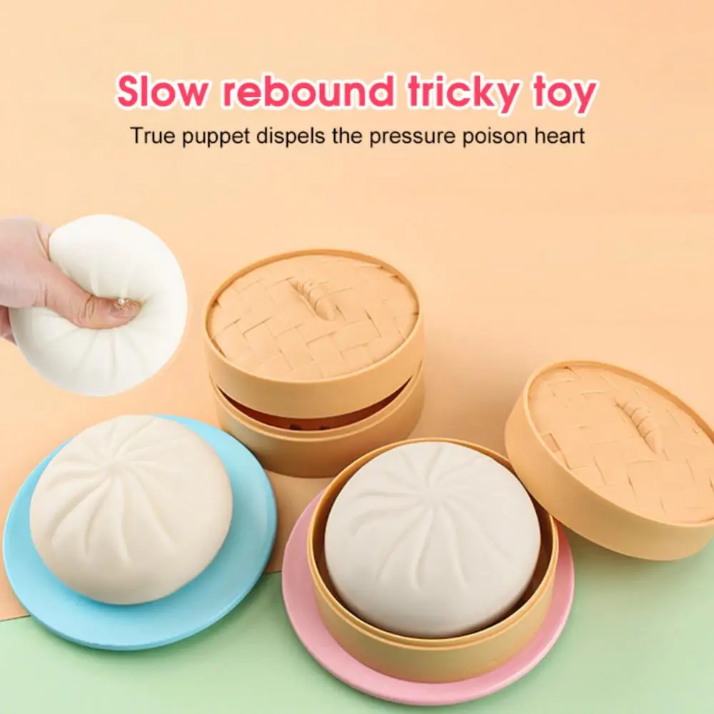 Creative Food Squishies Squeeze Toys Peach Strawberry Vent Ball Slow Rebound Decompression Artifact Cheese Bun  Anti Stress Ball