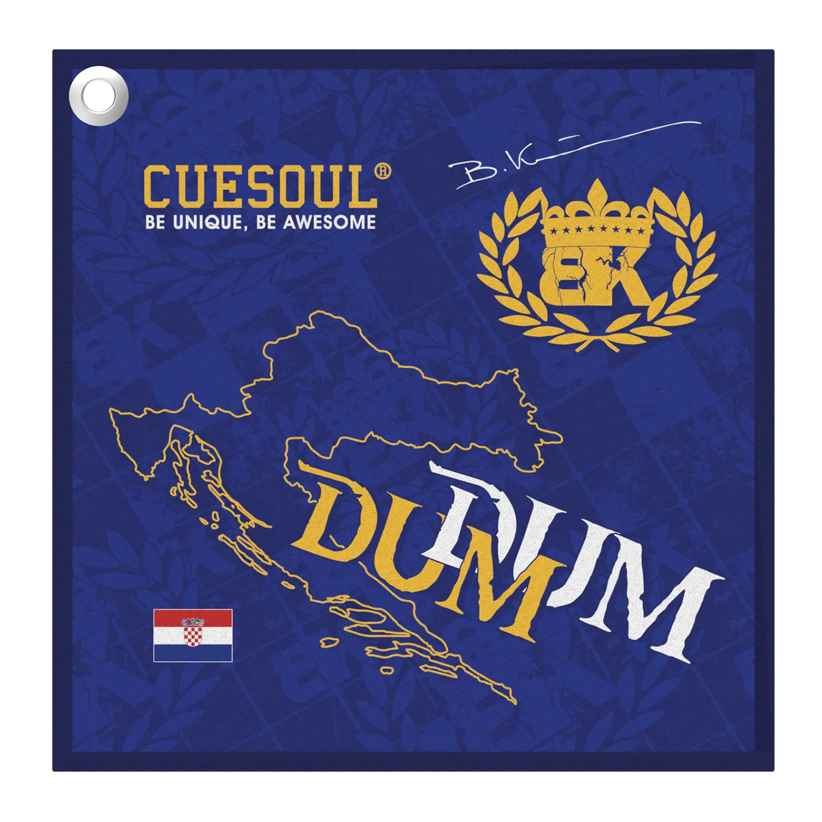 CUESOUL ‘Boris Krčmar’Design Microfiber Dart Towel Quick Dry and Dart Case