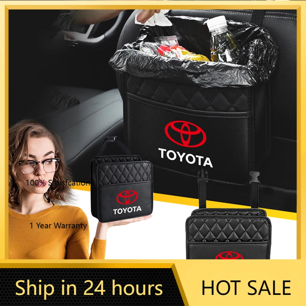 

Колпаки ступиц на заднем сиденье автомобиля, высококачественные кожаные сумки для хранения, подвесной органайзер, коробка для Toyota Corolla Yaris Aygo Prius RAV4 CHR Camry