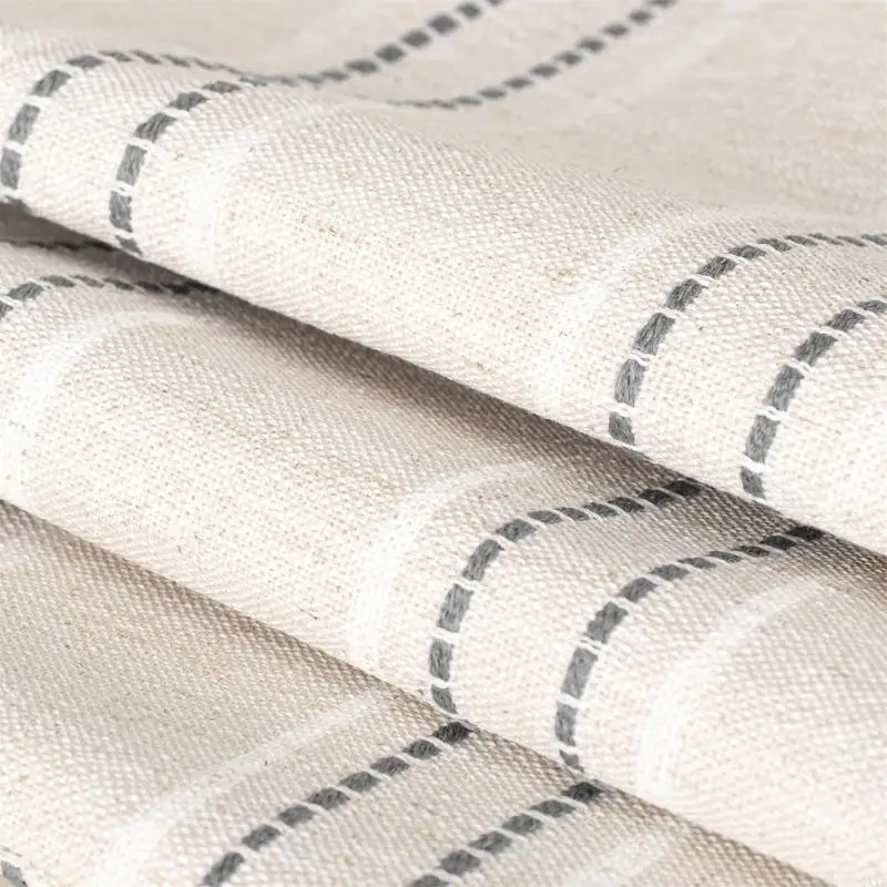 Decorative Pillowcase Linen Cushion Covers Textured with Color Stitching for Couch or Living Room Sofa Bed Decoration 0XXB