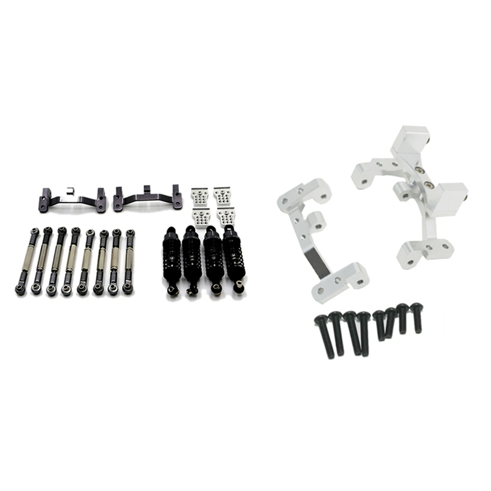 

Pull Rod Tie Rod Pull Rod Base Shock Absorber For WPL B14 B24 C14 C24 & Pull Rod Base Seat Axle Up Servo Bracket Mount-Y44A