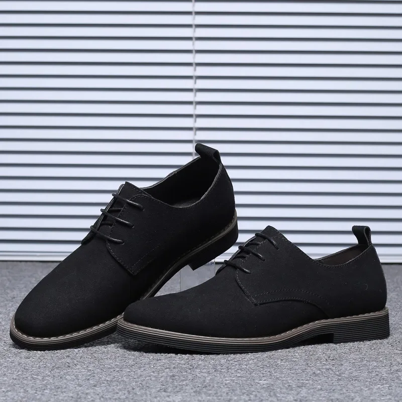 New Men Oxfords Suede Leather Dress Shoes Men Casual Shoes Sneakers Luxury Brand Moccasins Loafers Men Classic Flats Derby Shoes