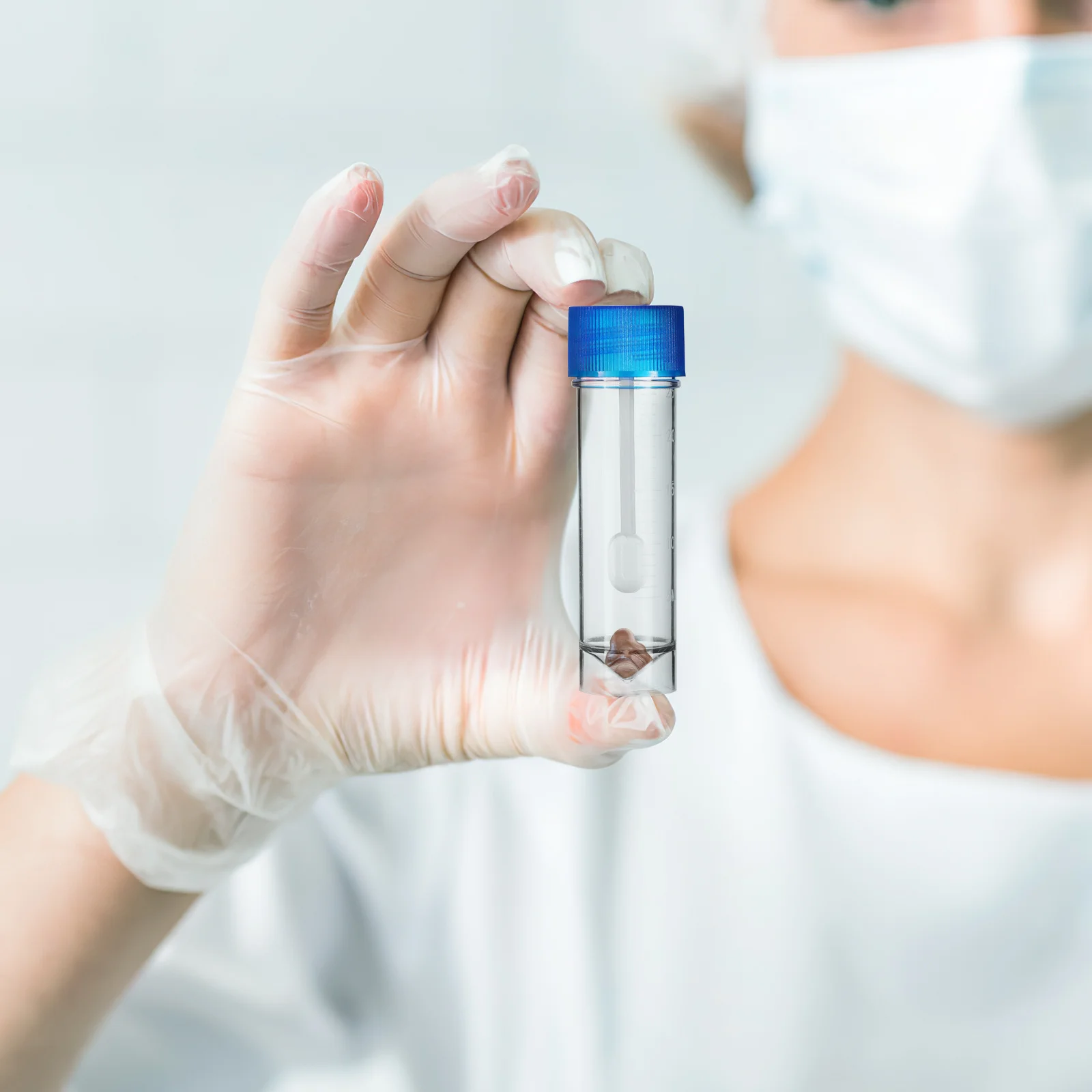 

10Pcs Stool Sample Collection Cups Disposable Plastic Specimen Containers Fecal Specimen Cups Leakproof Spoon Lid