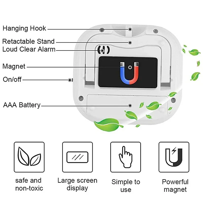 1PC LCD Digital Kitchen Timer Magnetic Cooking Large Count Down Up Clear Loud Alarm Stonego Home Kitchen Accessories image 3