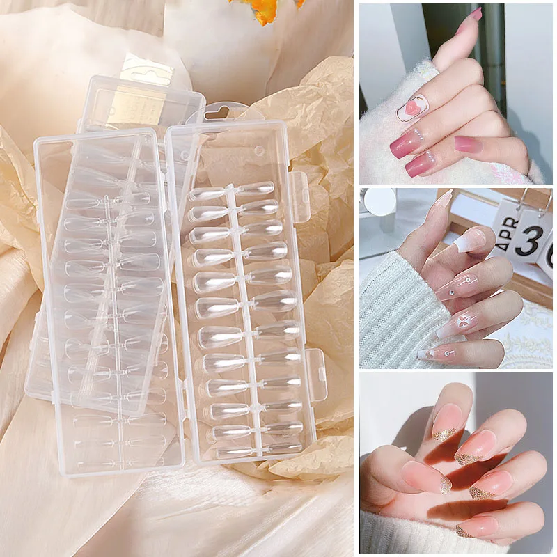 YIKOOLIN 500/240 Pcs/Set Professional Nail Capsule Press On Nails Art Extension Nail Gel X Tips For Manicure Tools Accessories