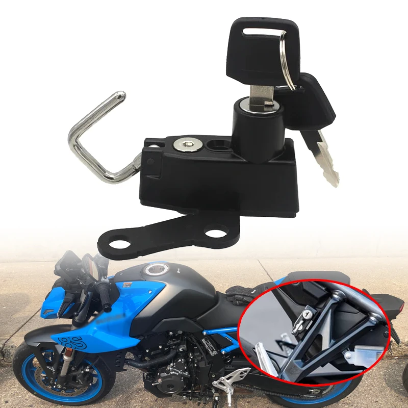 

GSX8R Metal Hook Lock Fit For Suzuki GSX-8S GSX-8R 2023 2024- Motorcycle Accessories Helmet Lock Side Helmet Anti-theft Padlock
