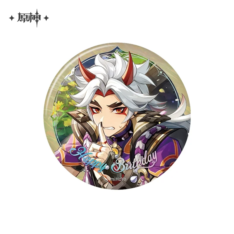 Sunsyea Genshin Impact officiële merchandise miHoYo originele 2025 verjaardagsserie badge Alhaitham Ayato Wanderer Diluc Venti Xiao