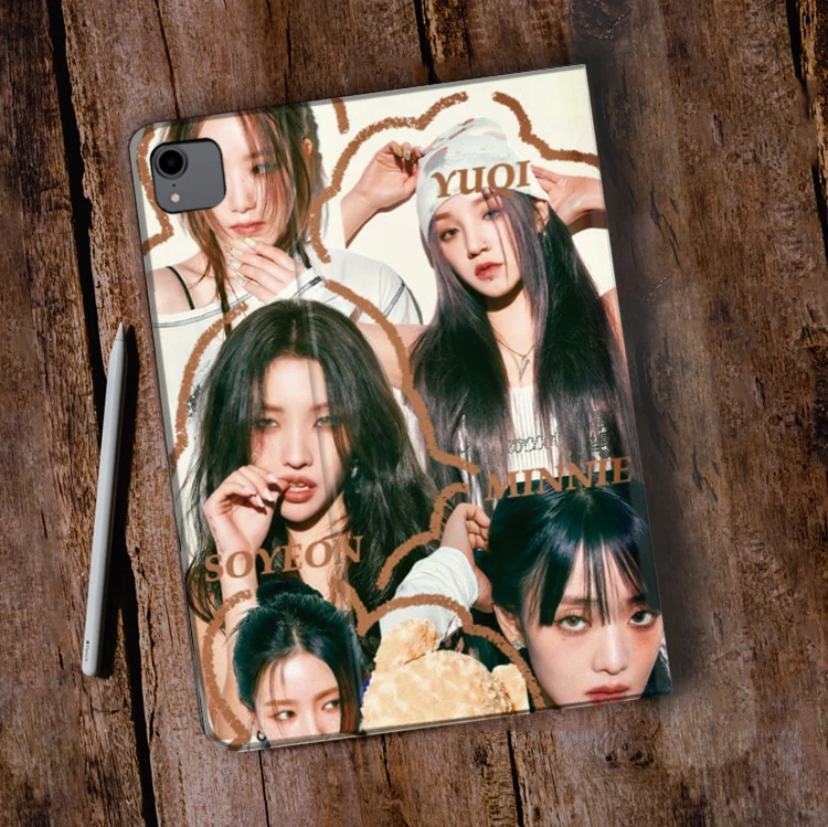 G-(G)I-DLE M-MINNIE M-MIYEON Y-YUQI Case For iPad 10.2 7th 8th Air2 3 Mini 6 Case Luxury Silicone For iPad Air5 iPad Pro11 Case