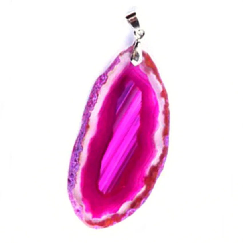 Natural Colorful Agates Onyx Crystal Slice Geode Irregular Shape Agate Quartz Stone Pendant Different Size shape Fashion Jewelry