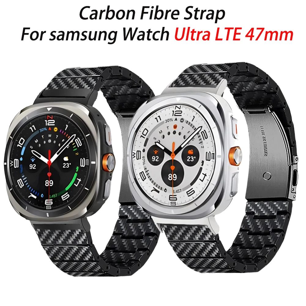 Cinturino in fibra di carbonio per Smasung Galaxy Watch 7 Ultra 47mm LTE bracciale leggero per Samsung Watch cinturino Ultra 47mm