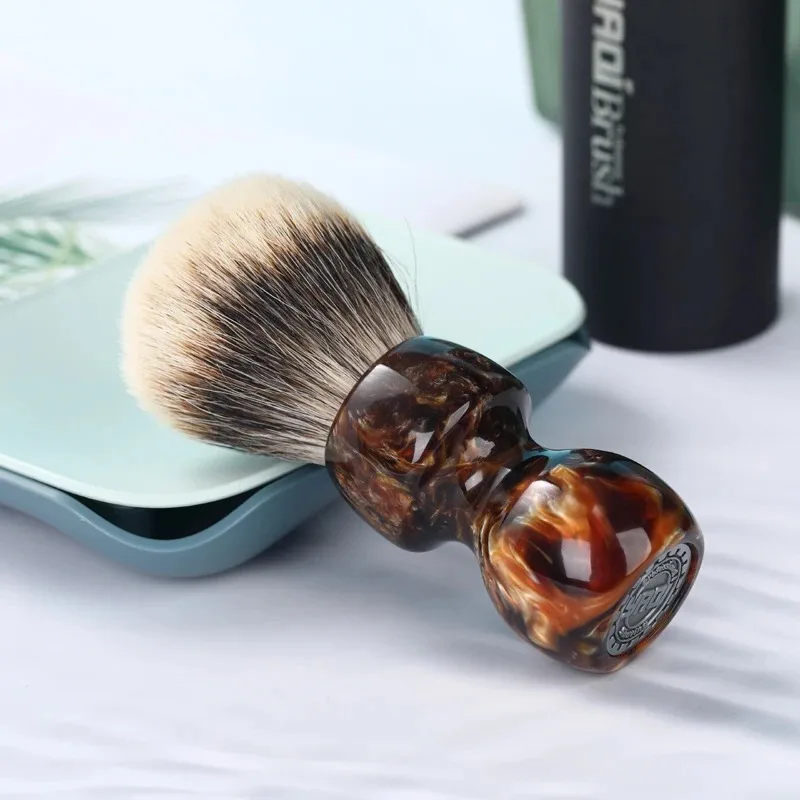 YAQI Caramel 26MM Two Band Badger Hair Men Wet Shaving Brush Shaving Brush For Men Shaving Foam Brush