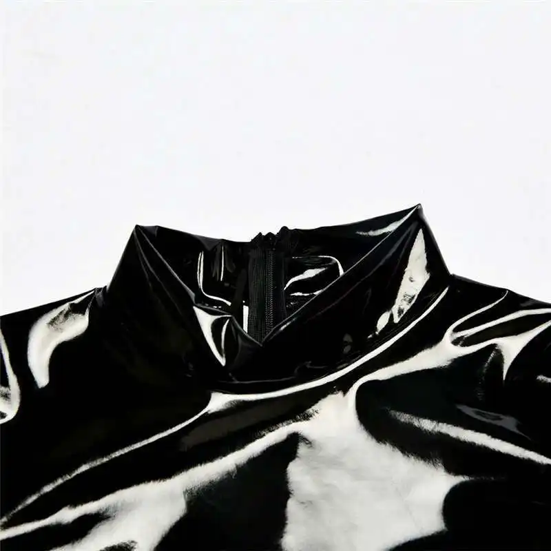 Personalizado gn71 látex amônia manga comprida macacão roupas femininas shapewear sexy apertado collant ginástica topo