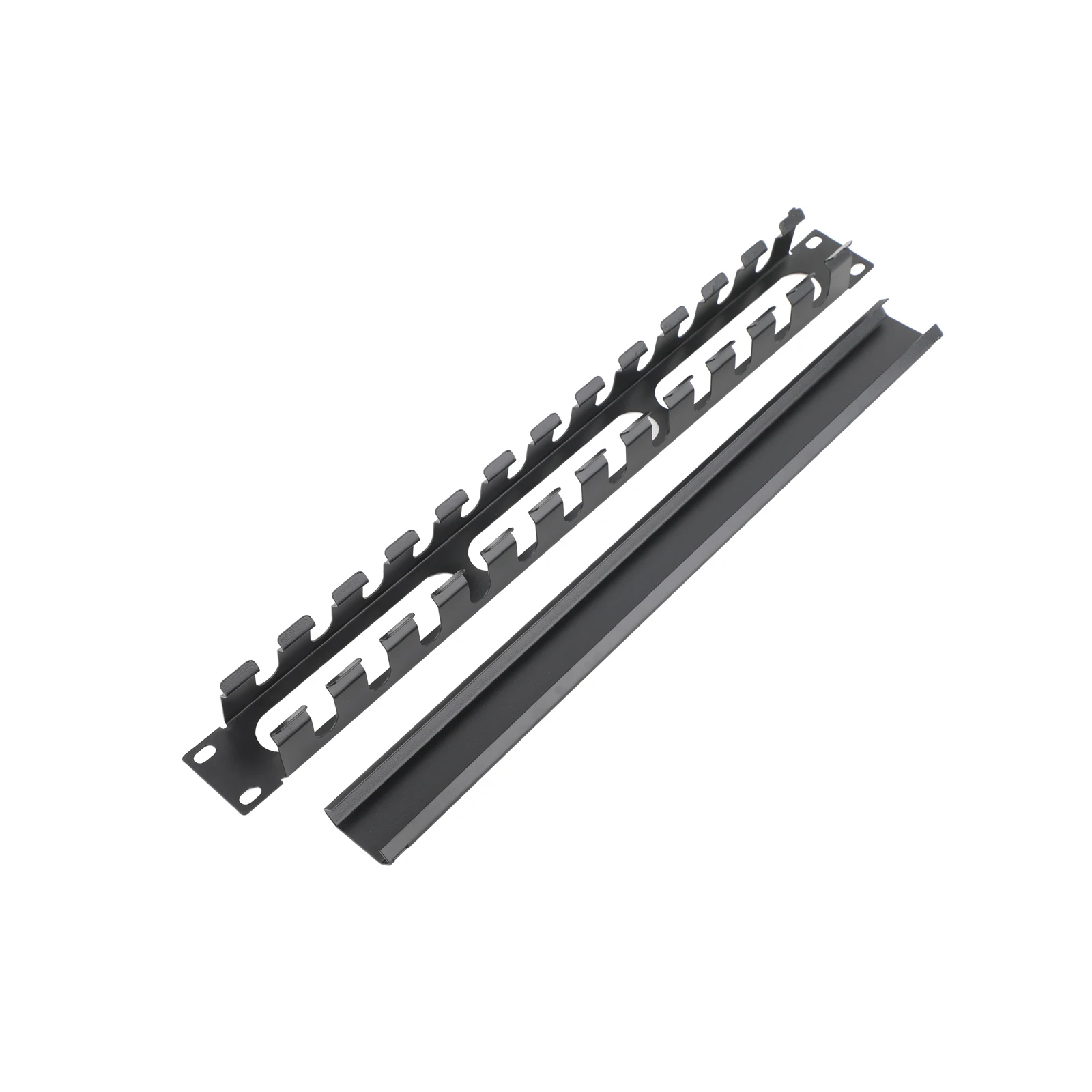 1/2/4Pcs 1U 19 Inch Metal Rack Mount Cable Management 12/24/48 -Port Server Rack Wire Organizer Easy Assembly