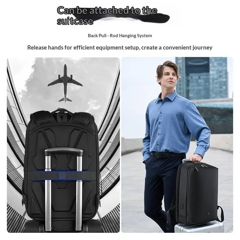 New High-end Business Men's Waterproof Backpack Large-capacity Business Travel Backpack Password Anti-theft Computer Bag