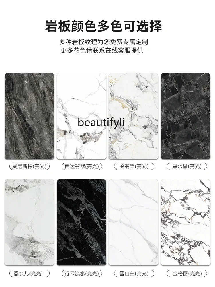 K185 Italian Minimalist Stone Plate Light Luxury Modern Small Apartment Living Room Home Designer High-End Square Combination
