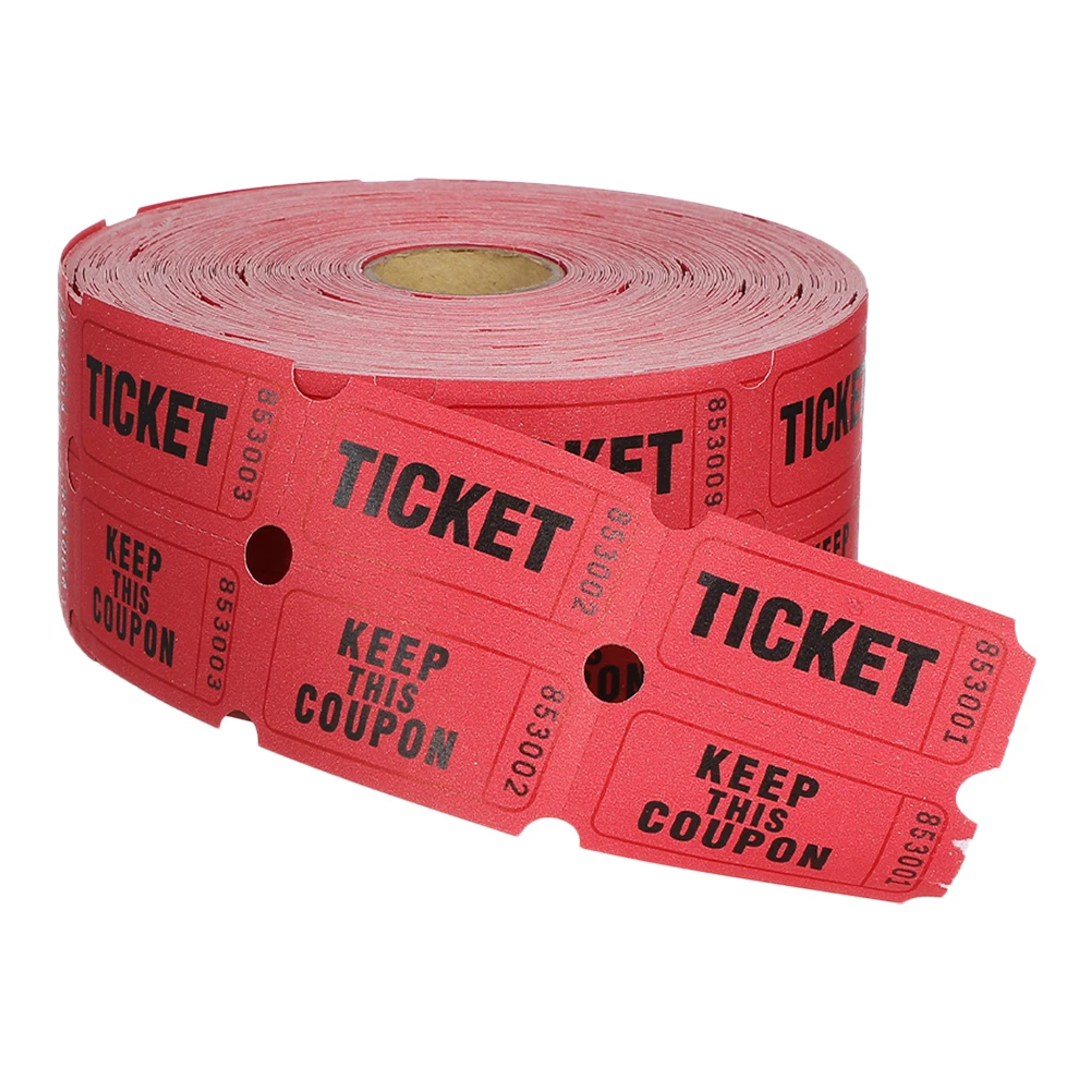 

2000pcs Raffle Tickets Roll Lottery Voucher Carnival Event Tickets Labels Practical Rewards Storage Convenience Satisfaction