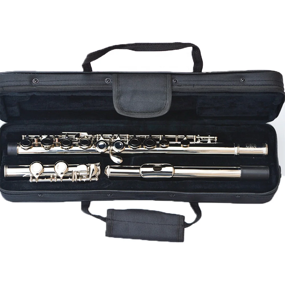 Close/Open Holes C Key Flute Cupronickel Nickel/Silver Plated Concert Flute with E Key