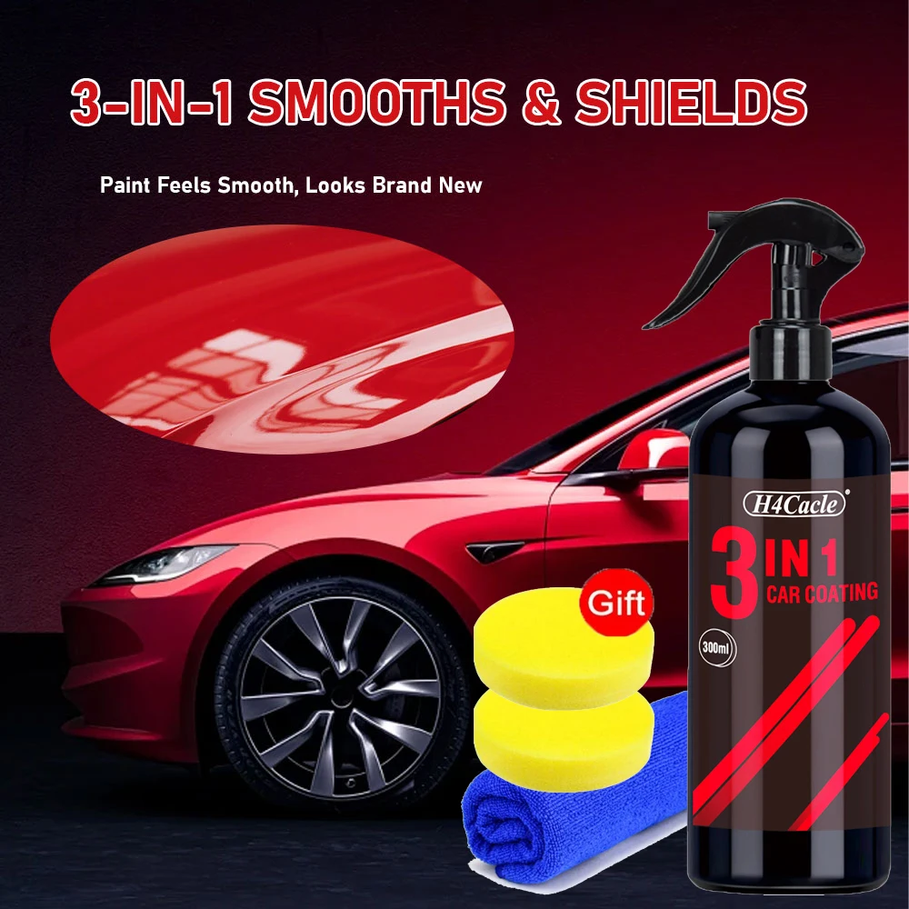 3 في 1 سيارة السيراميك طلاء السيارات السائل رذاذ نانو كريستال مسعور طبقة عامل تلميع عالي اللمعان الطلاء الشمع المضادة للخدوش #1