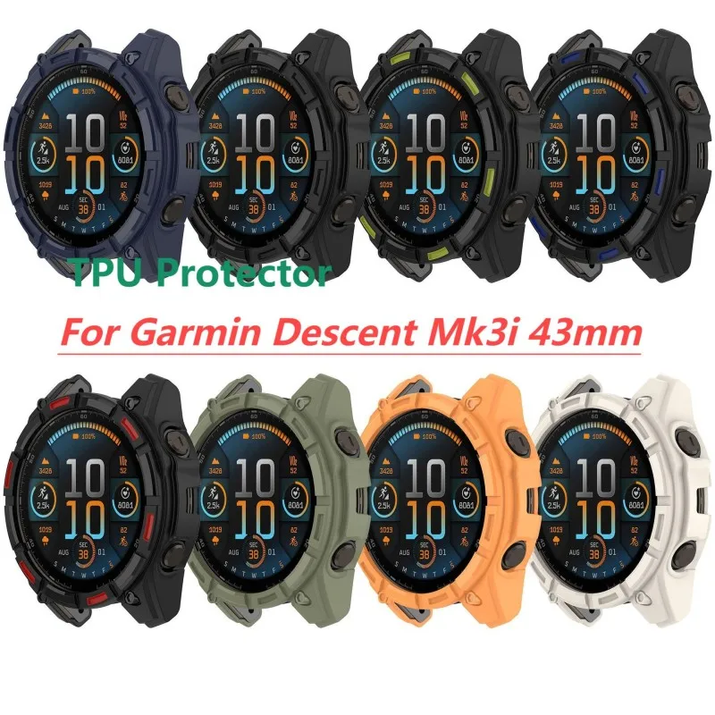 

Чехол из ТПУ для Garmin Descent Mk3i 43 мм, ремешок для умных часов, мягкий силиконовый чехол Mk 3i, защитный бампер, аксессуары