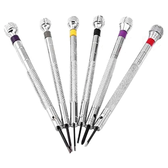 6 Piece Mini Precision Jewelers Screwdriver Set Watchmaker Tools