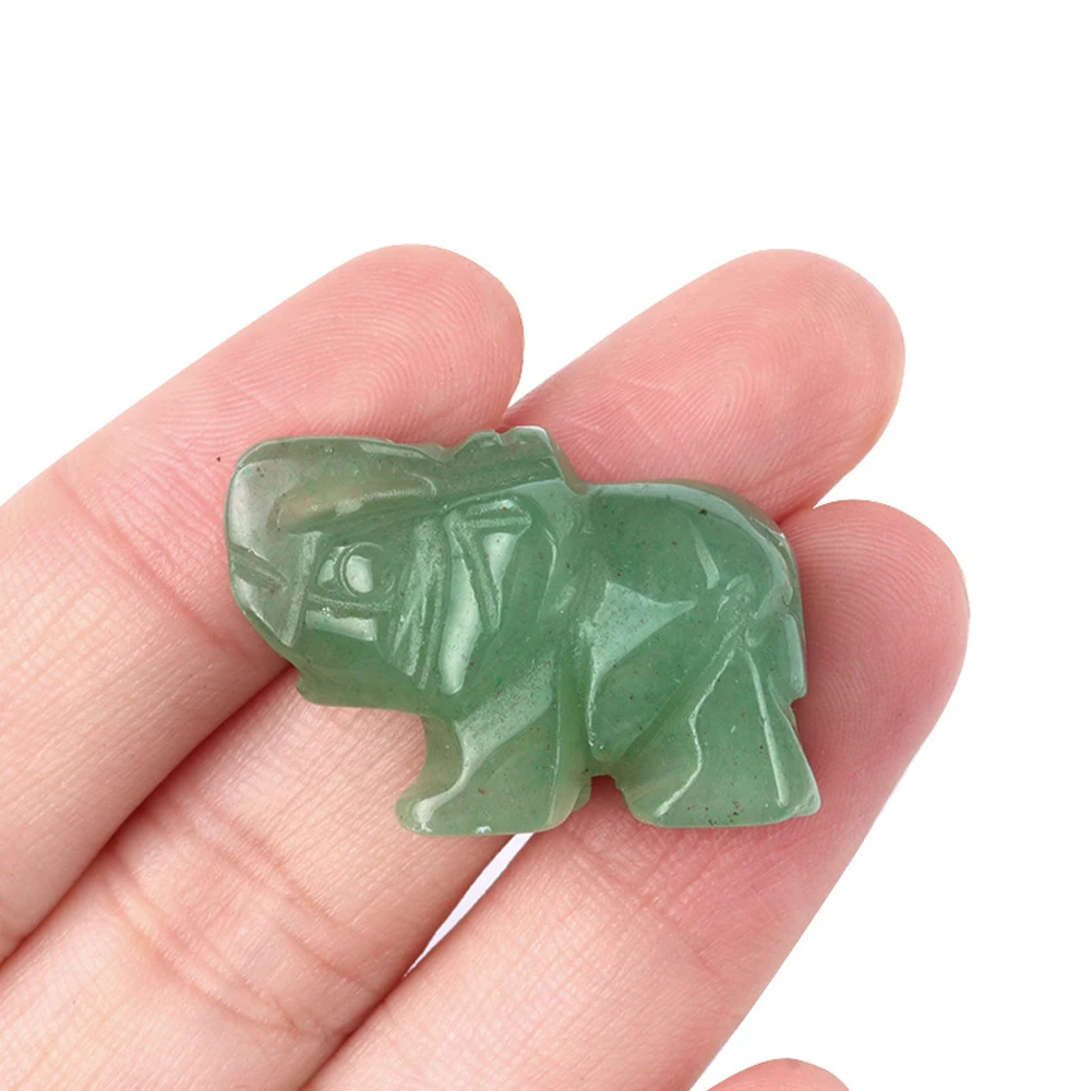 1in الفيل الصغير الطبيعي عين النمر جمشت أوبال شقرا منحوتة الحيوان الفيل الحرفية حلية مجوهرات اكسسوارات ديكور المنزل