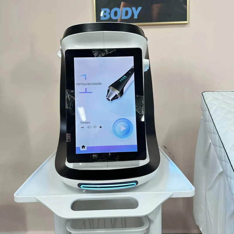 

Аппарат для дермабразии Water Hydra, кислородный ледяной синий, умный струйный аквапилинг, маленькие пузырьковые микротоки для устройства для очищения лица