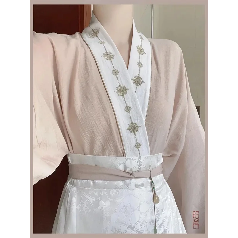 ชุดเครื่องแต่งกายสไตล์ฮั่นฝูของผู้หญิงกระโปรงหน้าม้าไฮเอนด์สำหรับผู้ใหญ่ชุดสไตล์จีนใหม่ฤดูใบไม้ผลิฤดูร้อน