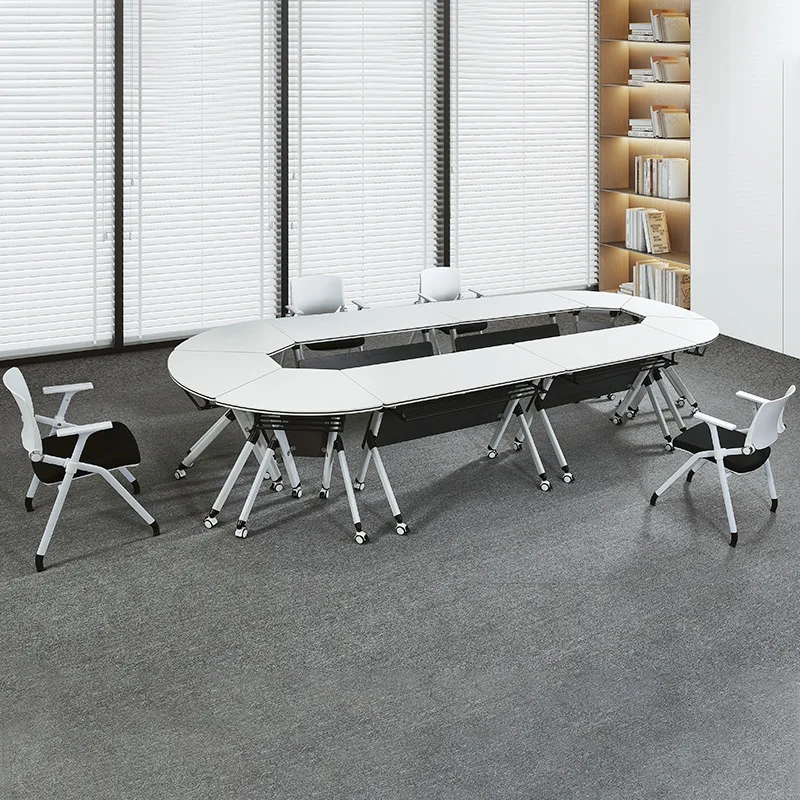 Office folding training table and chair combination