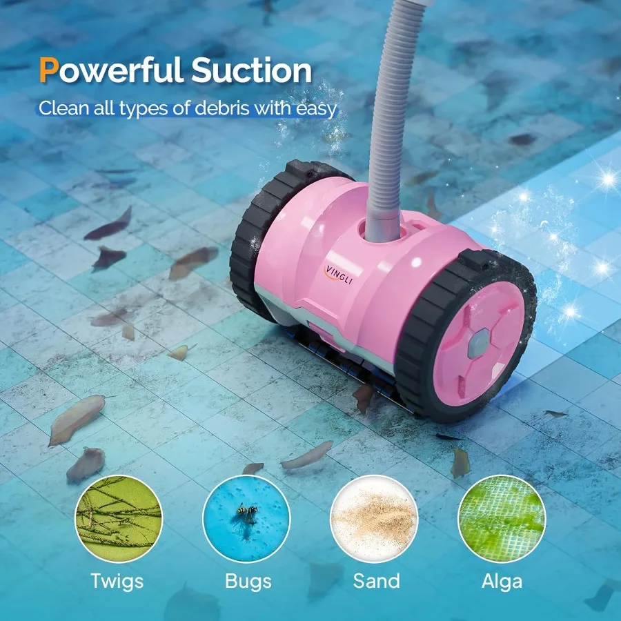 2025 ترقية منظف حمام السباحة على جانب الشفط لحمامات السباحة الداخلية مع شفط قوي لتسلق الجدران و 39.6 قدم TangleFree Ho