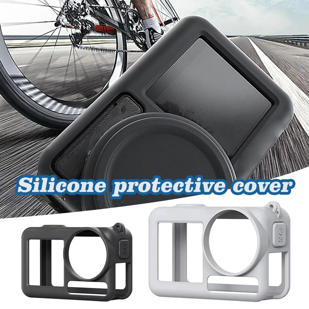 Suitable For DJI Omso Action5Pro Silicone Protective Cover With Camera Lens Sports Camera Fully Protected Accessories J7T8