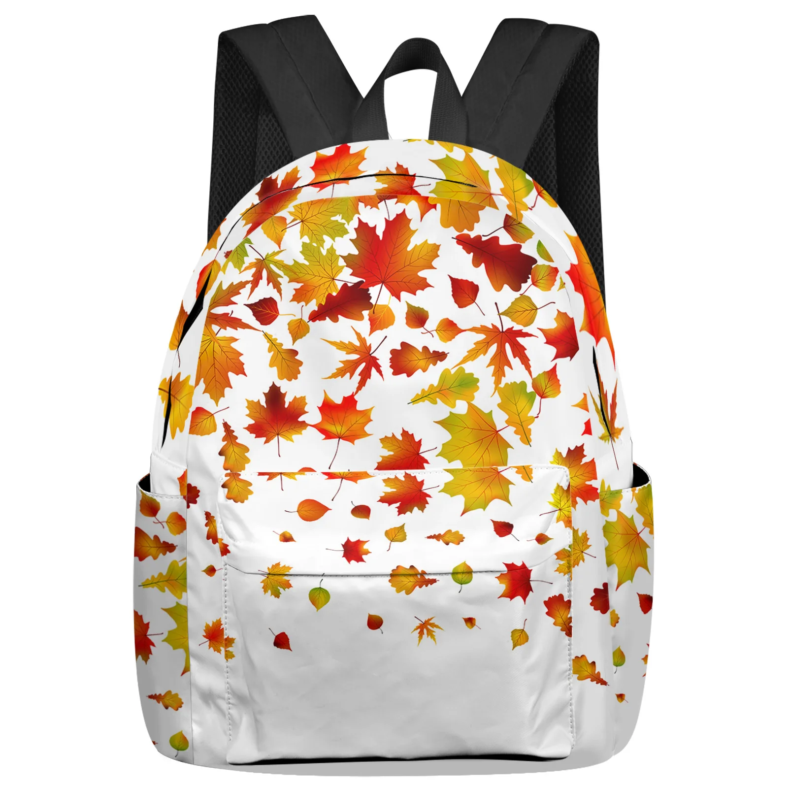 

Autumn Maple Leaves Gradient Women Man Backpacks Waterproof Travel School Backpack For Student Boys Girls Laptop Bags Mochilas