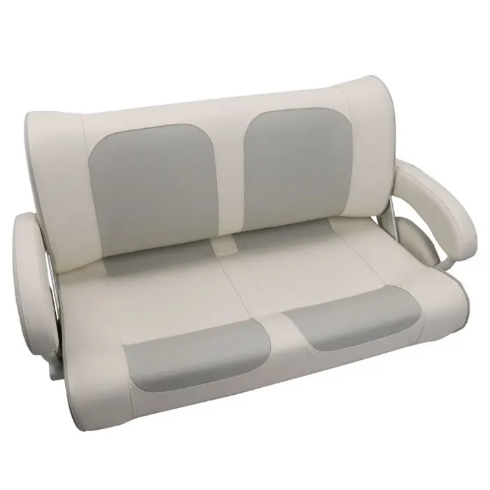 Low Back Folding Soft Cushion Pu Leather Wrapped Double Marine Passenger Seat Chair For Yacht Or Boat
