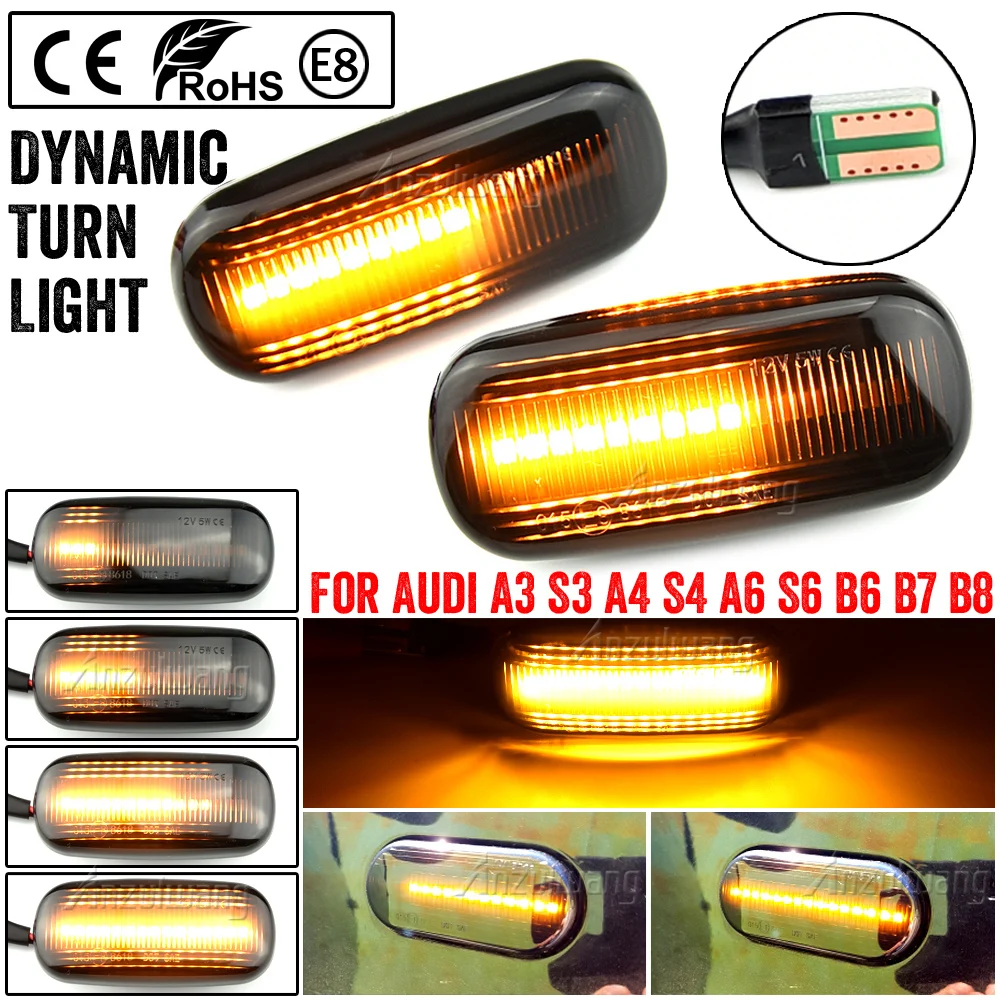 8E0 949 127 8E0949127 LED Dynamic Side Marker Light Turn Signal Light For Audi A3 S3 8P A4 S4 RS4 B6 B7 A6 S6 RS6 C5 C7